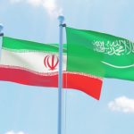 Banderas de Irán y Arabía Saudí flamean. Cortesía Agencia IRNA