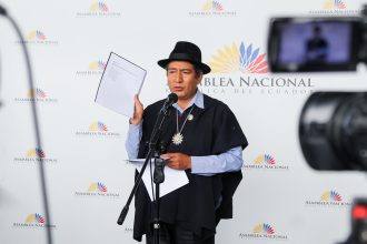 El asambleísta por Pachakutik, Salvador Quishpe.