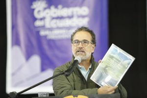 Gustavo Manrique durante la presentación del proyecto de Ley Orgánica de Recursos Hídricos el pasado 28 de marzo de 2023.