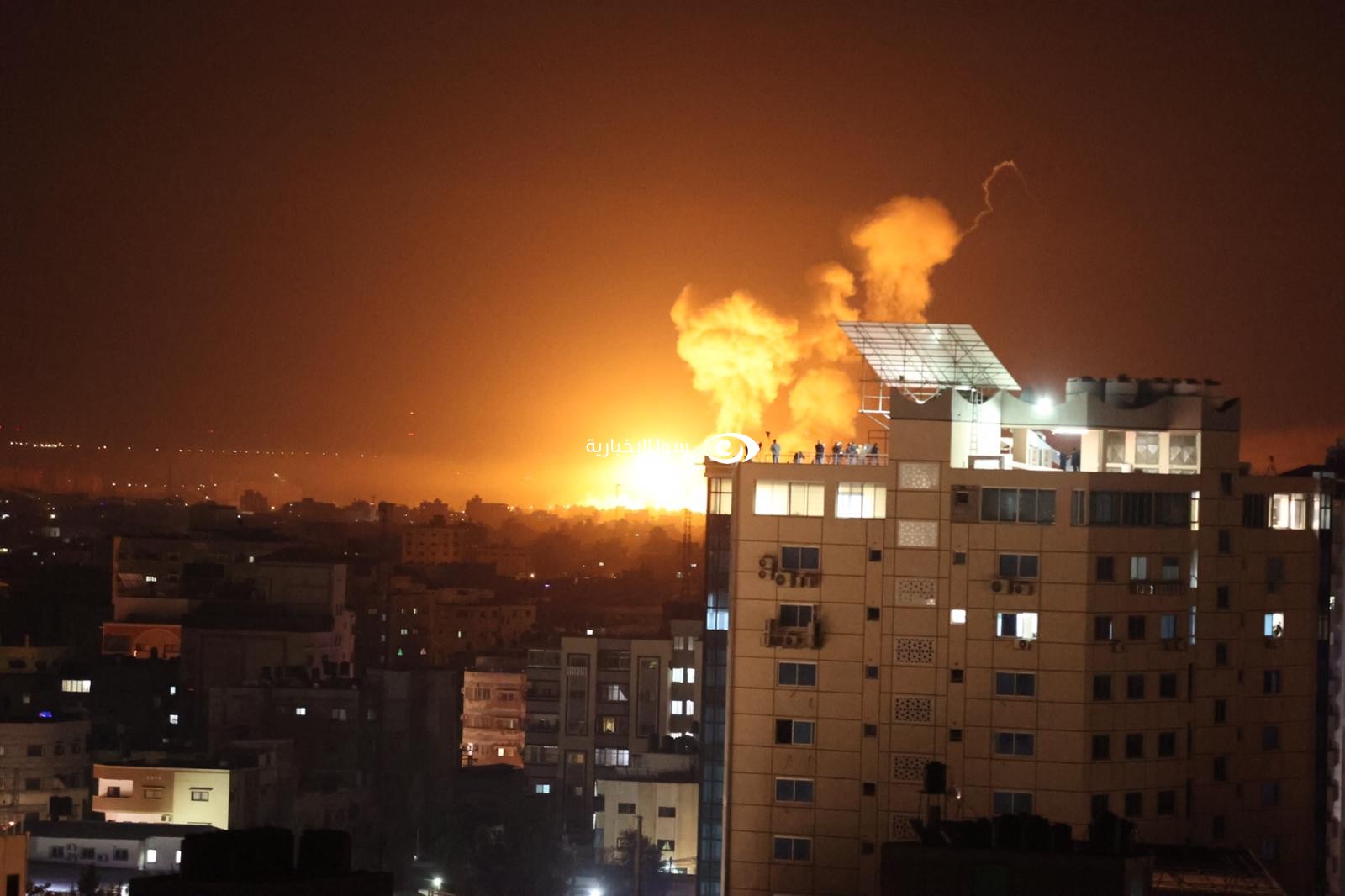 Ataques israelíes en la Franja de Gaza este 7 de abril de 2023.